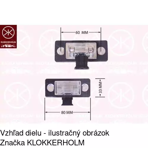 Svetlo na osvetlenie evidenčného čísla 6913959 /POLCAR/ - obr. 1