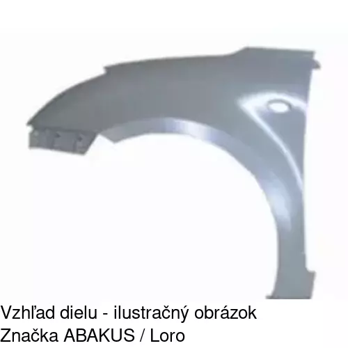 Predný blatník POLCAR 742301