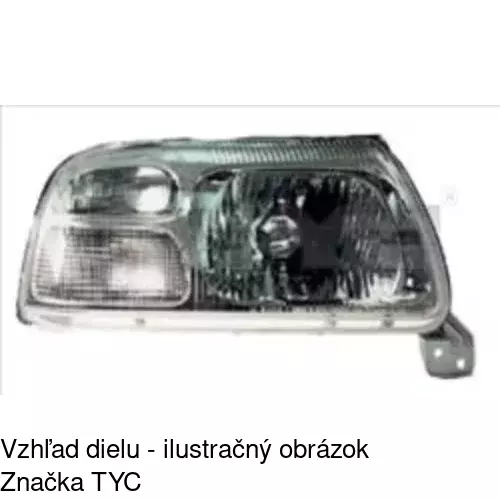 Hlavný reflektor 7424100E /POLCAR/ - obr. 2