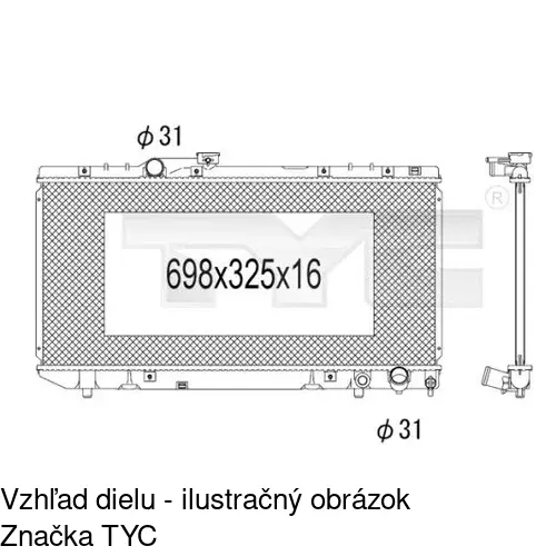 Chladiče vody POLCAR 8121081K