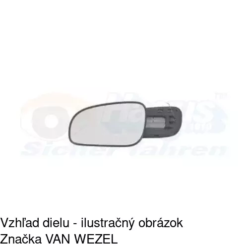 Sklo vonkajšieho zrkadla s držiakom 9060542M /POLCAR/ - obr. 4