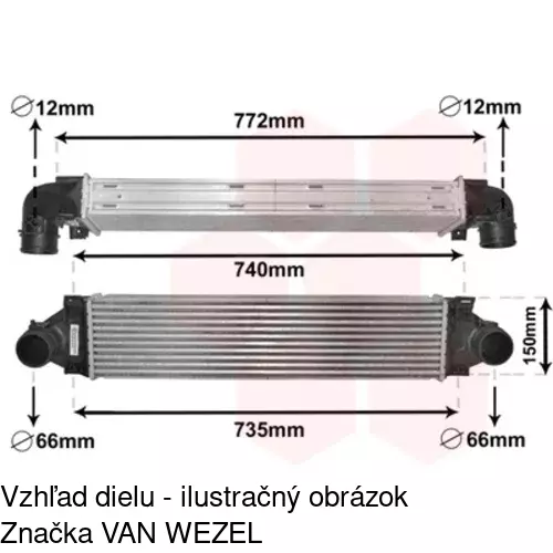 Chladiče vzduchu (Intercoolery) 9082J81X /POLCAR/ - obr. 3