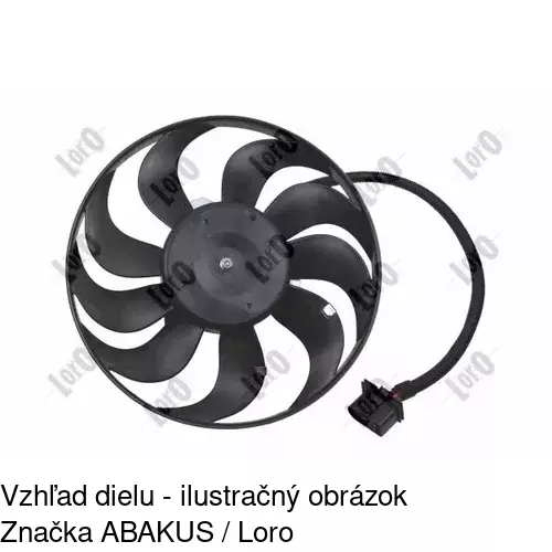 Ventilátor bez krytu / podpery 952523U4 /POLCAR/ - obr. 1