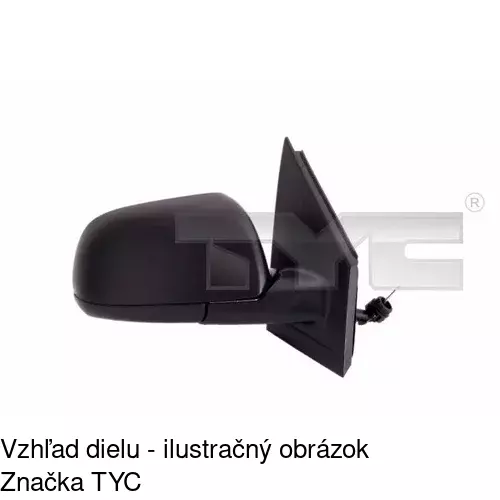 Sklo vonkajšieho zrkadla s držiakom 9526544E /POLCAR/ - obr. 4