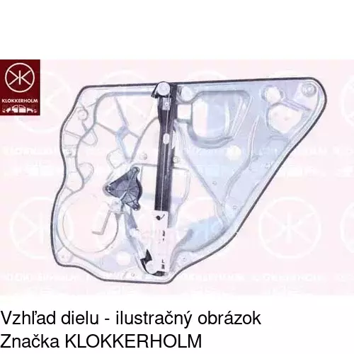 Mechanizmus sťahovania okna elektrický bez motora 9526PSG8 /POLCAR/