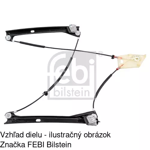 Mechanizmus sťahovania okna elektrický bez motora 9533PSG5E /POLCAR/ - obr. 2