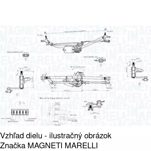 Náhon stieračov bez motora 9548MWP1 /POLCAR/ - obr. 4