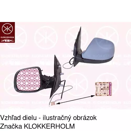 Sklo vonkajšieho zrkadla s držiakom 9569556E /POLCAR/ - obr. 5