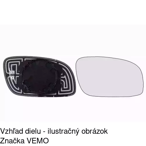 Sklo vonkajšieho zrkadla s držiakom 9578555E /POLCAR/ - obr. 3