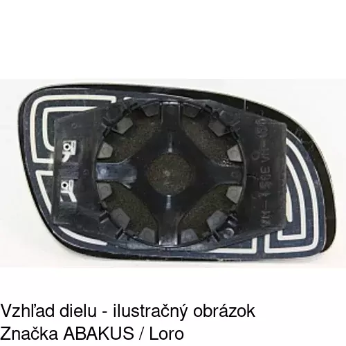 Sklo vonkajšieho zrkadla s držiakom 9578555E /POLCAR/ - obr. 4