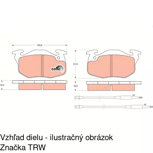 Brzdové dosky S70-0015 /POLCAR/ - obr. 4