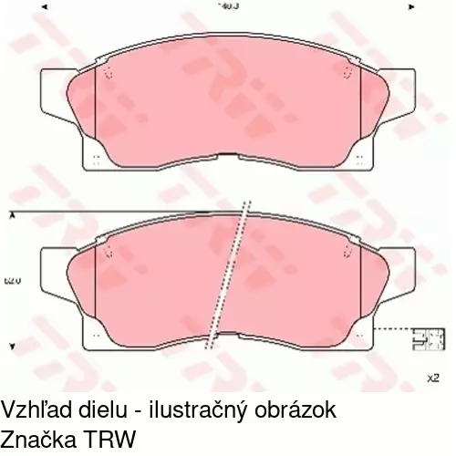 Brzdové dosky S70-0158 /POLCAR/ - obr. 3