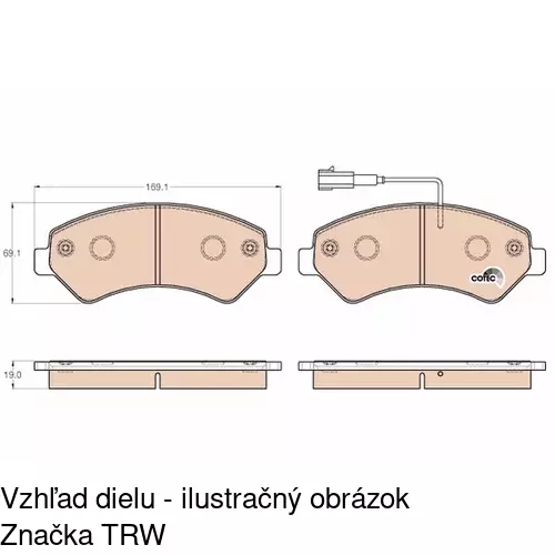 Brzdové dosky S70-0186 /POLCAR/ - obr. 5