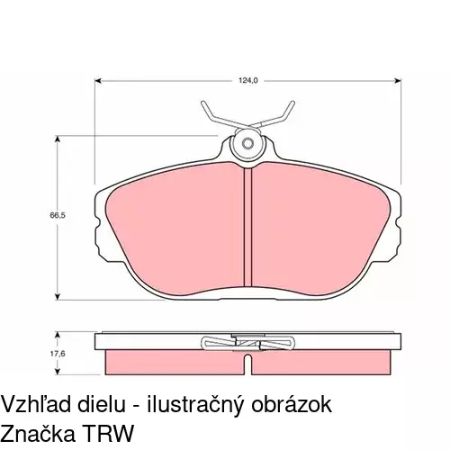 Brzdové dosky S70-0189 /POLCAR/ - obr. 1