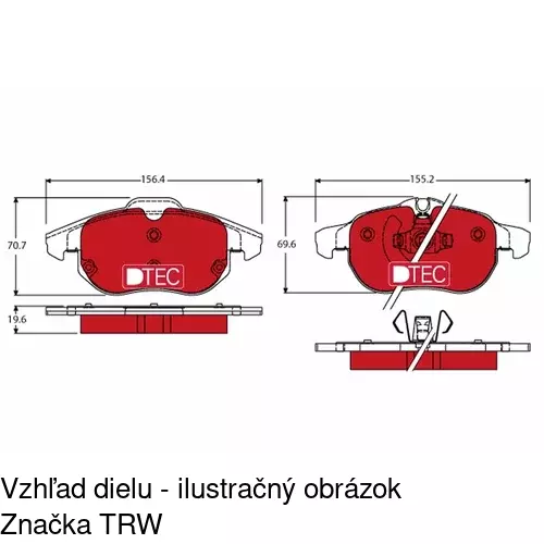 Brzdové dosky POLCAR S70-0208