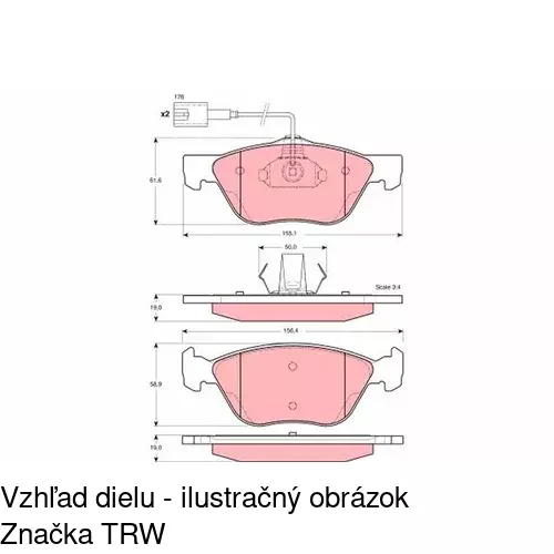 Brzdové dosky POLCAR S70-0274