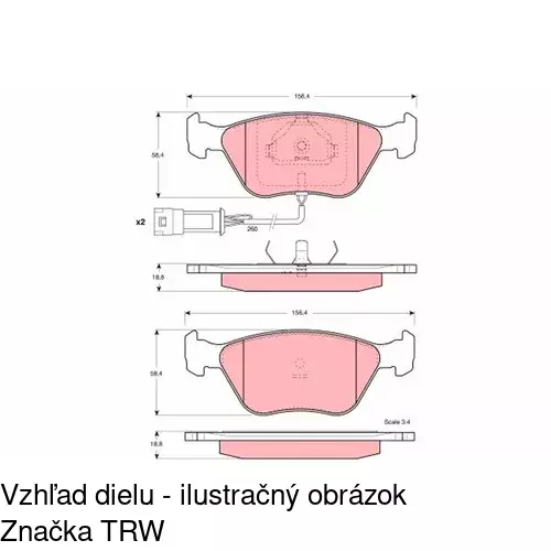 Brzdové dosky S70-0453 /POLCAR/ - obr. 5