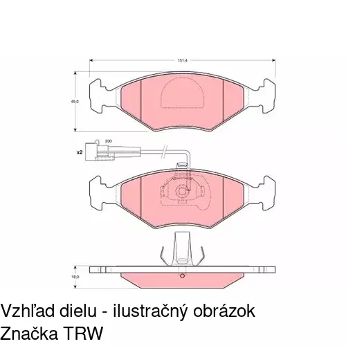 Brzdové dosky S70-0503 /POLCAR/ - obr. 3
