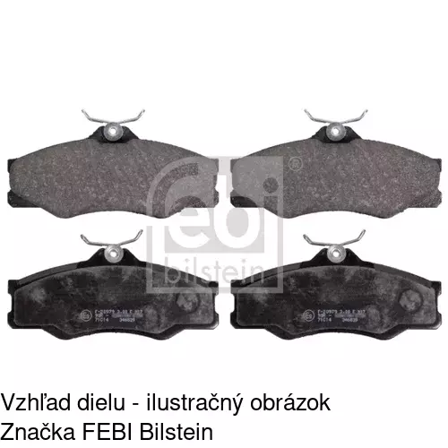 Brzdové dosky S70-0594 /POLCAR/ - obr. 1