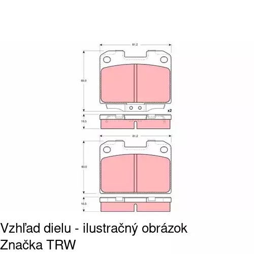 Brzdové dosky POLCAR S70-1372