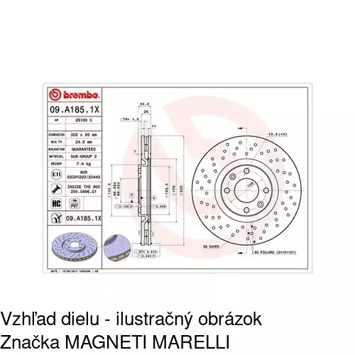 Brzdové dosky S70-1404 /POLCAR/ - obr. 3