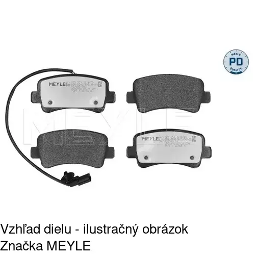Brzdové dosky S70-1581 /POLCAR/ - obr. 2