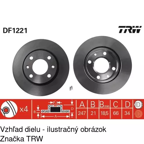 Brzdový kotúč S71-0030 /POLCAR/ - obr. 1
