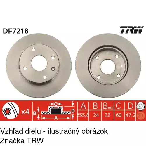 Brzdový kotúč POLCAR S71-0210