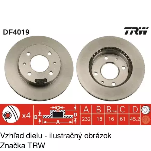 Brzdový kotúč S71-0213 /POLCAR/ - obr. 3