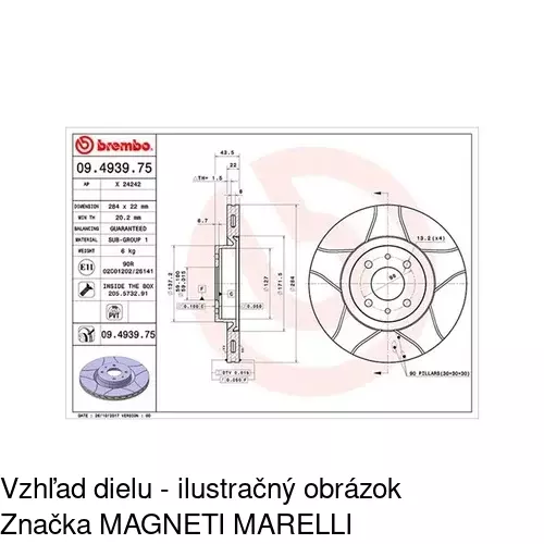 Brzdový kotúč S71-0240 /POLCAR/ - obr. 2