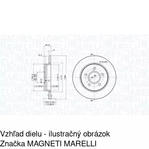 Brzdový kotúč POLCAR S71-1156
