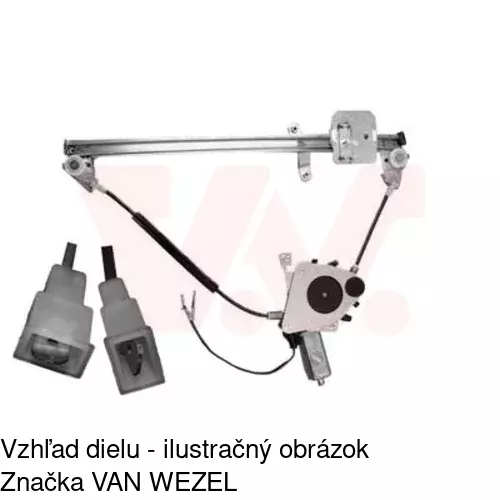 Mechanizmus sťahovania okna elektrický bez motora 1316PSG1 /POLCAR/ - obr. 4