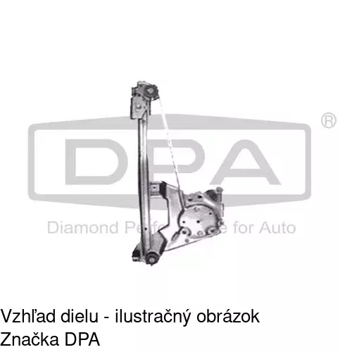 Mechanizmus sťahovania okna elektrický bez motora POLCAR 1316PSG2
