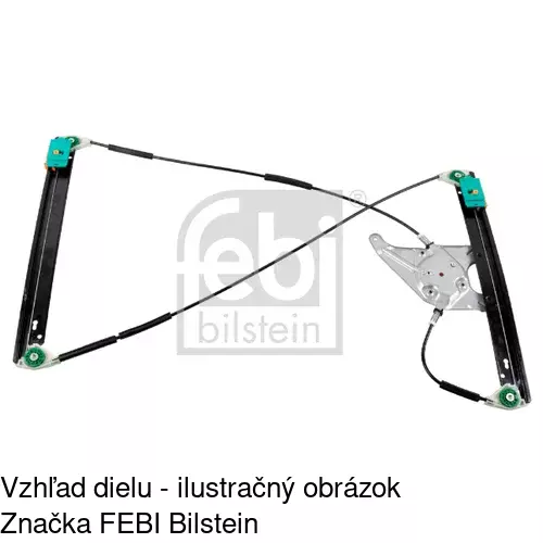 Mechanizmus sťahovania okna elektrický bez motora 1323PSG2 /POLCAR/ - obr. 3