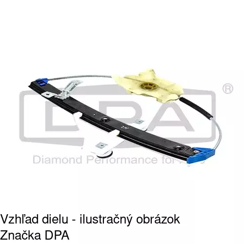 Mechanizmus sťahovania okna elektrický bez motora 1323PSG6 /POLCAR/ - obr. 1