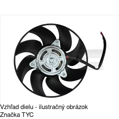 Ventilátor bez krytu / podpery POLCAR 133423U4