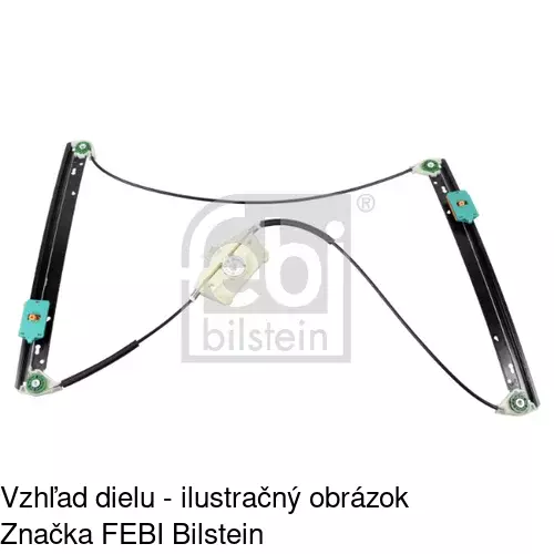 Mechanizmus sťahovania okna elektrický bez motora 1338PSG2 /POLCAR/ - obr. 1