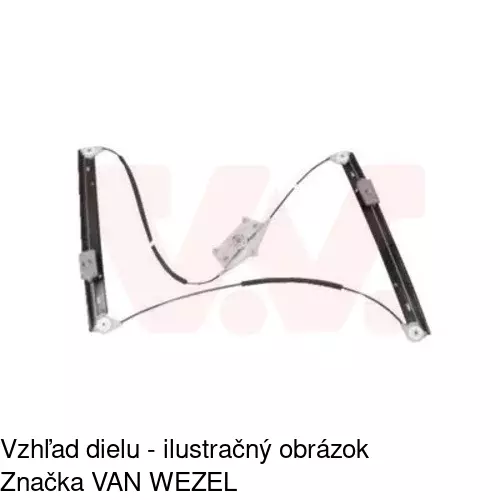 Mechanizmus sťahovania okna elektrický bez motora 1338PSG2 /POLCAR/ - obr. 4
