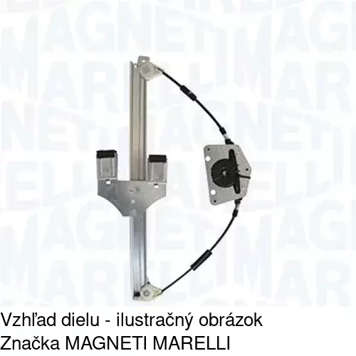 Mechanizmus sťahovania okna elektrický bez motora 1338PSG4 /POLCAR/