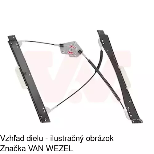Mechanizmus sťahovania okna elektrický bez motora 1350PSG1 /POLCAR/ - obr. 2