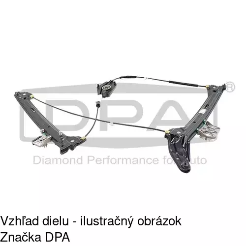 Mechanizmus sťahovania okna elektrický bez motora 1355PSG2 /POLCAR/ - obr. 1