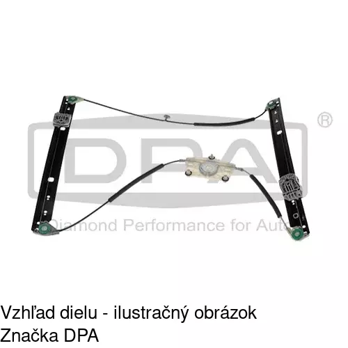 Mechanizmus sťahovania okna elektrický bez motora 1370PSG1 /POLCAR/ - obr. 2