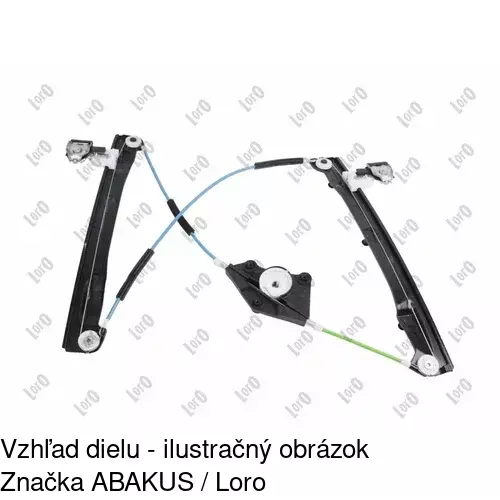 Mechanizmus sťahovania okna elektrický bez motora 1411PSG2 /POLCAR/ - obr. 5