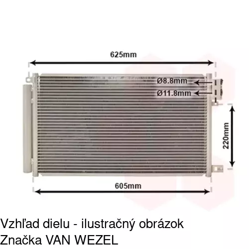 Chladiče klimatizácie 1425K8C1 /POLCAR/ - obr. 3