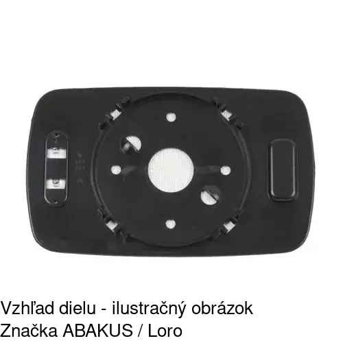 Sklo vonkajšieho zrkadla s držiakom 2008545E /POLCAR/ - obr. 3
