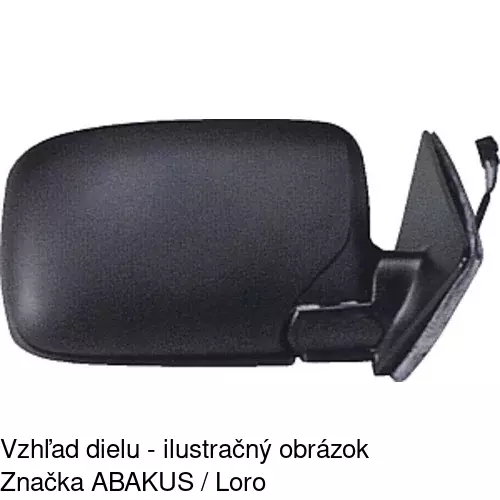 Sklo vonkajšieho zrkadla s držiakom 2016541E /POLCAR/