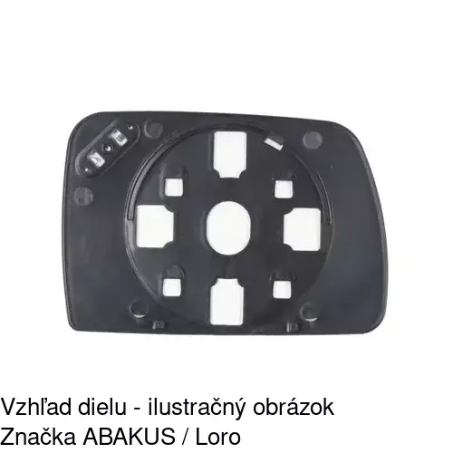 Sklo vonkajšieho zrkadla s držiakom 2055545E /POLCAR/ - obr. 5