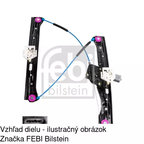 Elektrický mechanizmus okna dverí 20D1PSE2E /POLCAR/ - obr. 4