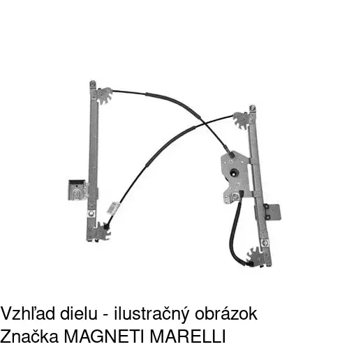 Mechanizmus sťahovania okna elektrický bez motora POLCAR 2308PSG1E