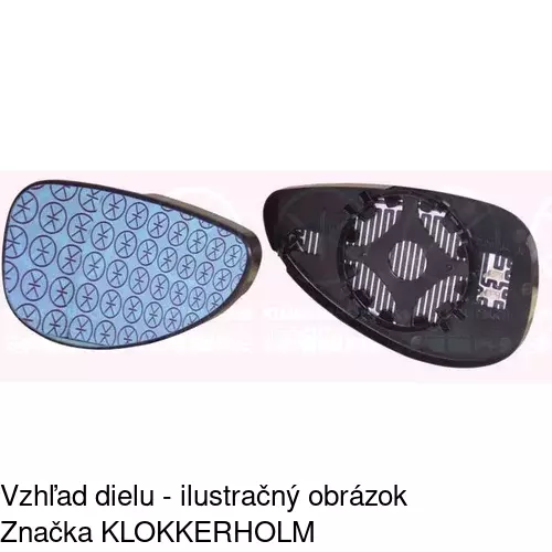 Sklo vonkajšieho zrkadla s držiakom 2329559M /POLCAR/ - obr. 3